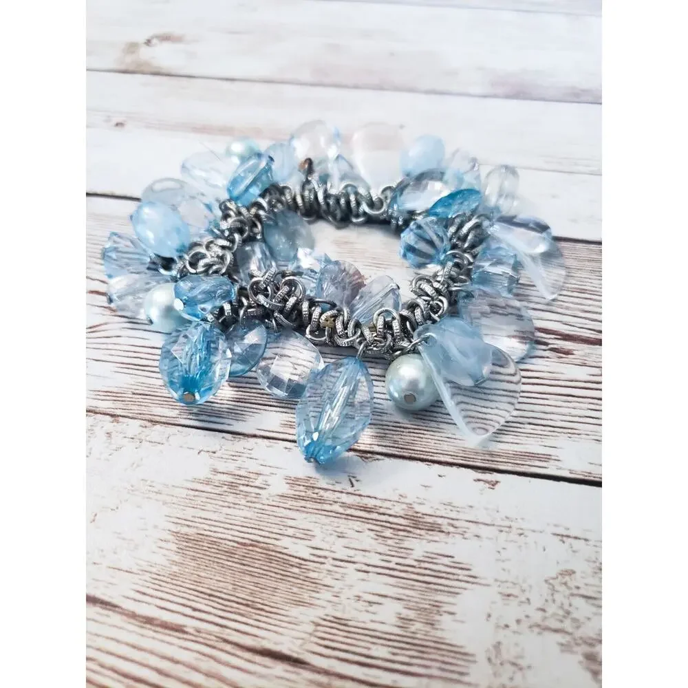 Vintage Stretch Bracelet - Light Blue